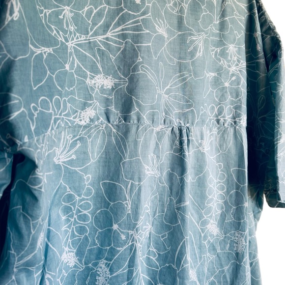 Acacia Swimwear Cotton Button up Demi shirt in Moorea Blue Floral - Picture 5 of 10